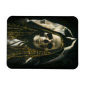 Gothic Skeleton Ghost Flexible Magnet (Horizontal)