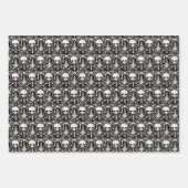 Gothic Skeleton Gingerbread Man Holiday Geschenkpapier Set (Vorderseite 3)
