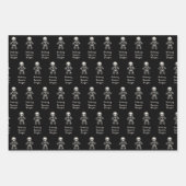 Gothic Skeleton Gingerbread Man Holiday Geschenkpapier Set (Vorderseite 2)