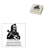 Gothic Skeleton Gitarrenbibliothek Buchname Gummistempel (Stempel)