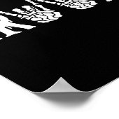 Gothic Skeleton Groom Wedding Just Married Spooky Poster (Ecke)