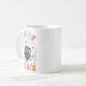 Gothic Skeleton Groovy Halloween Bachelorette Brid Kaffeetasse (Vorderseite Links)