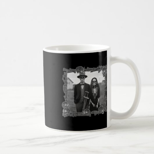 Gothic Skeleton Halloween-Kostüm Kaffeetasse (Rechts)