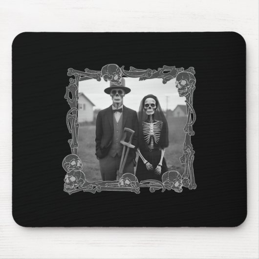 Gothic Skeleton Halloween-Kostüm Mousepad (Vorne)