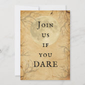 Gothic Skeleton Halloween-Party Einladung (Rückseite)