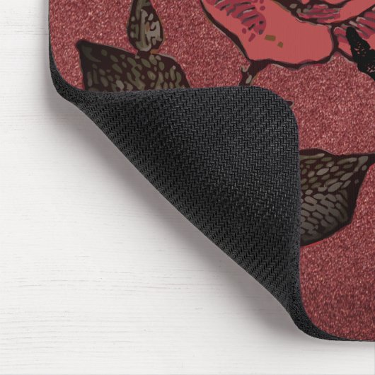 Gothic Skeleton Hand and Rose Burgundy Mousepad (Ecke)