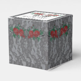 Gothic Skeleton Hands and Rose Gastgeschenk Hochze Geschenkschachtel