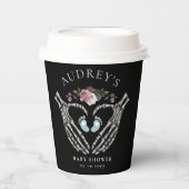 Gothic Skeleton Hands Heart Baby Boy Dusche Pappbecher (Vorderseite)
