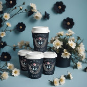 Gothic Skeleton Hands Heart Baby Boy Dusche Pappbecher