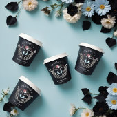 Gothic Skeleton Hands Heart Baby Boy Dusche Pappbecher