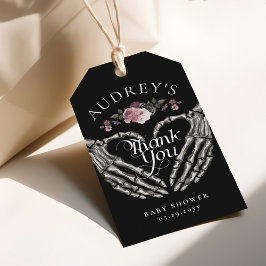 Gothic Skeleton Hands Heart Baby Dusche Vielen Dan Geschenkanhänger