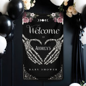 Gothic Skeleton Hands Heart Baby Dusche Willkommen Banner