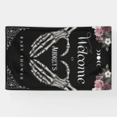Gothic Skeleton Hands Heart Baby Dusche Willkommen Banner (Horizontal)