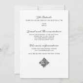 Gothic Skeleton Hands Informationen zur Hochzeitsk Einladung (Rückseite)