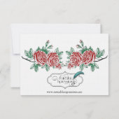 Gothic Skeleton Hands und Rose Hochzeitsempfang Einladung (Rückseite)