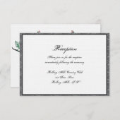 Gothic Skeleton Hands und Rose Hochzeitsempfang Einladung (Vorne/Hinten)