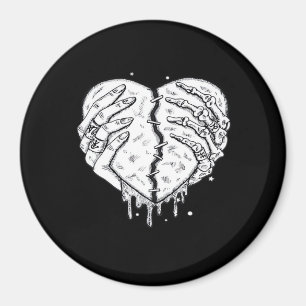 Gothic Skeleton Herz Hände Retro-Ästhetik Magnet
