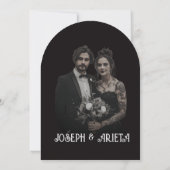 Gothic Skeleton Herz Hochzeit Save the Date Einladung (Rückseite)