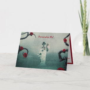 Gothic Skeleton Hochzeit Liebe Sie zu Tode Hinweis Karte