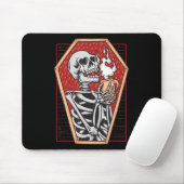 Gothic Skeleton in Coffin Mall Goth Halloween Aest Mousepad (Mit Mouse)
