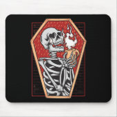 Gothic Skeleton in Coffin Mall Goth Halloween Aest Mousepad (Vorne)