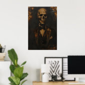 Gothic Skeleton in Tuxedo Art Printable Victorian Poster (Heimbüro)