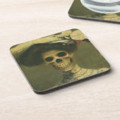 Gothic Skeleton Lady Cork Untersetzer (Linke Seite)