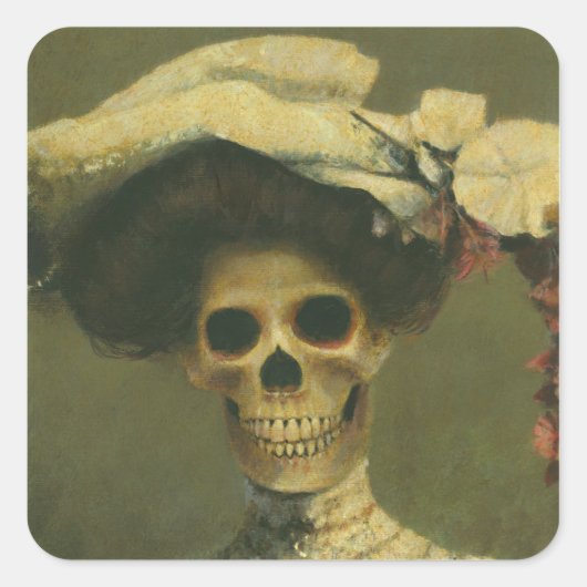 Gothic Skeleton Lady Sticker (Vorderseite)