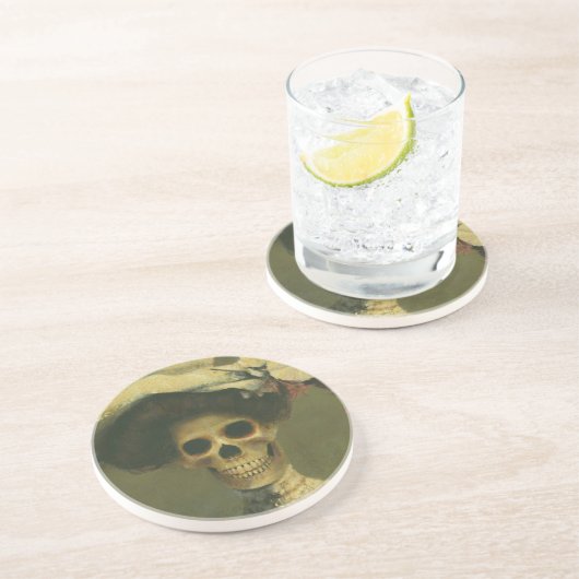 Gothic Skeleton Lady Untersetzer (Seite)