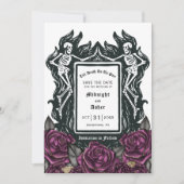 Gothic Skeleton Liebe bis zum Tod machen uns Teil Save The Date (Vorderseite)