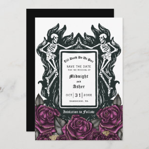 Gothic Skeleton Liebe bis zum Tod machen uns Teil Save The Date