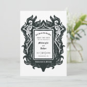 Gothic Skeleton Liebe bis zum Tod machen uns Teil Save The Date (Stehend Vorderseite)