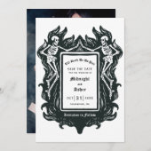Gothic Skeleton Liebe bis zum Tod tun uns Teil Fot Save The Date (Vorne/Hinten)