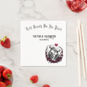 Gothic Skeleton Liebhaber bis zum Tod tun uns Teil Serviette (Beispiel)