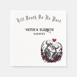 Gothic Skeleton Liebhaber bis zum Tod tun uns Teil Serviette