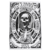 Gothic Skeleton Line Zeichnend individuelles Jahre Mittlere Geschenktüte (Rückseite)