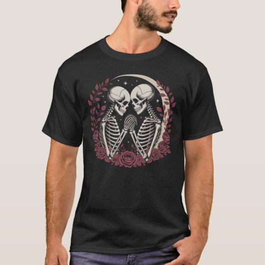 Gothic Skeleton Lovers T - Shirt (Vorderseite)