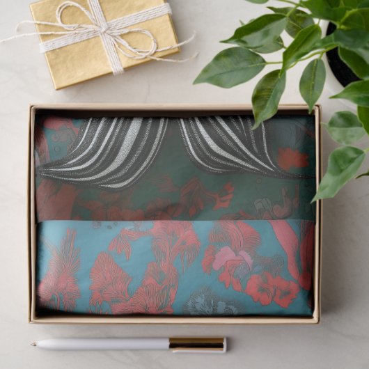 Gothic Skeleton Mermaid Skull Decoupage Seidenpapier (Geschenk)