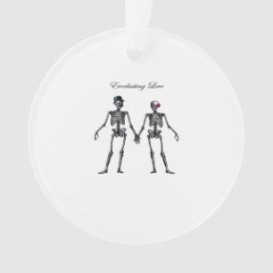 Gothic Skeleton Paar (Altrosa) Klassiker Ornament