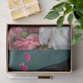 Gothic Skeleton Pink Floral Raven Dark Decoupage Seidenpapier (Geschenk)