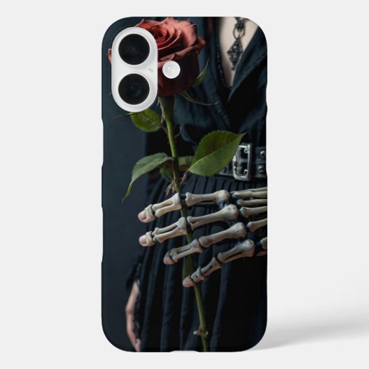 Gothic Skeleton Rose Halloween Case-Mate iPhone Hülle (Rückseite)