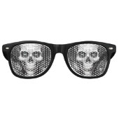 Gothic Skeleton Skull Black & White Halloween Partybrille (Vorderseite)