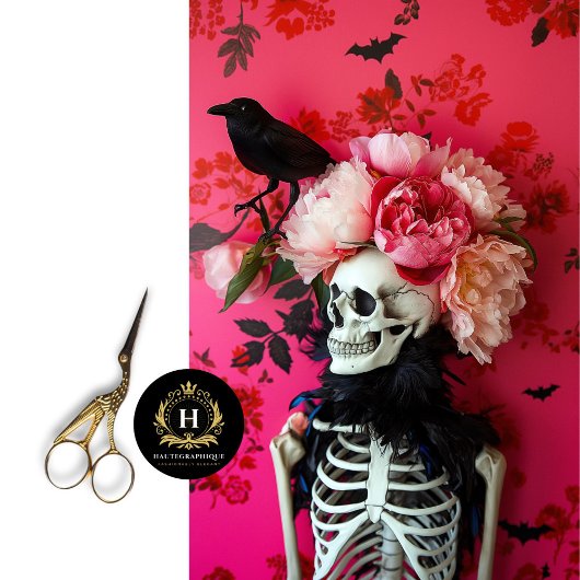 Gothic Skeleton Skull Decoupage Seidenpapier