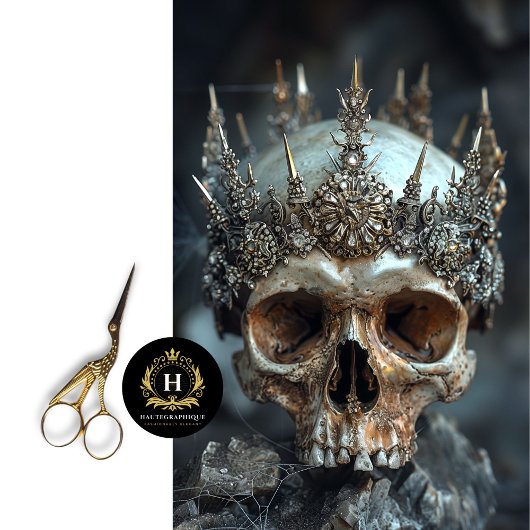 Gothic Skeleton Skull Decoupage Tissue Seidenpapier