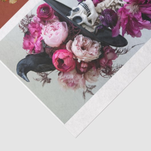 Gothic Skeleton Skull Junk Journal Decoupage Seidenpapier (Ausschnitt)