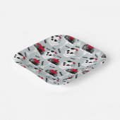 Gothic Skeleton Skull Party Tortenschwänze Pappteller (Gewinkelt)