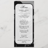 Gothic Skeletons Black and White Wedding Menu Menükarte (Vorderseite)