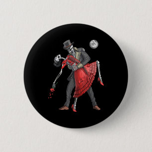 Gothic Skeletons Dancing Button
