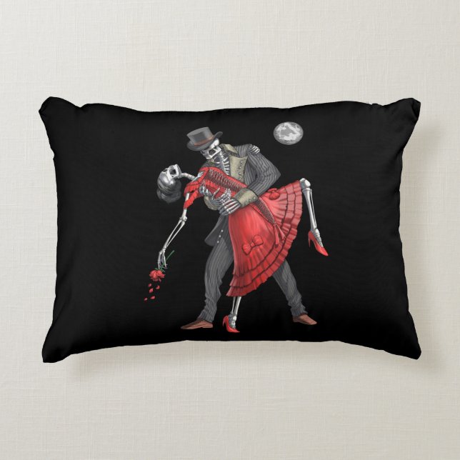 Gothic Skeletons Dancing Dekokissen (Vorderseite)