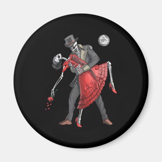 Gothic Skeletons Dancing Magnet (Vorne)